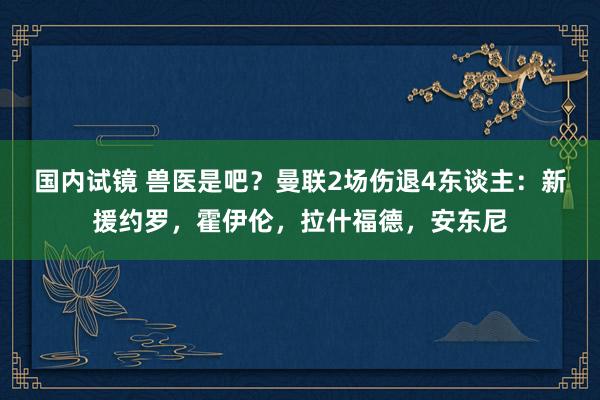 国内试镜 兽医是吧？曼联2场伤退4东谈主：新援约罗，霍伊伦，拉什福德，安东尼