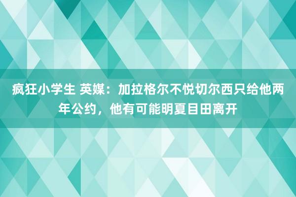 疯狂小学生 英媒：加拉格尔不悦切尔西只给他两年公约，他有可能明夏目田离开